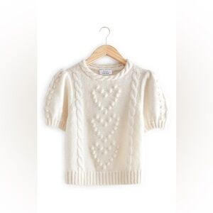 & Other Stories Cream Cable Knit Sweater